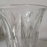 Glass vase, "leaves" pattern
