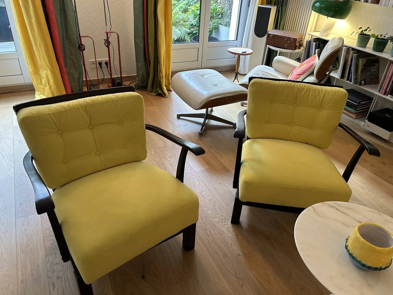 Midcentury armchair pair