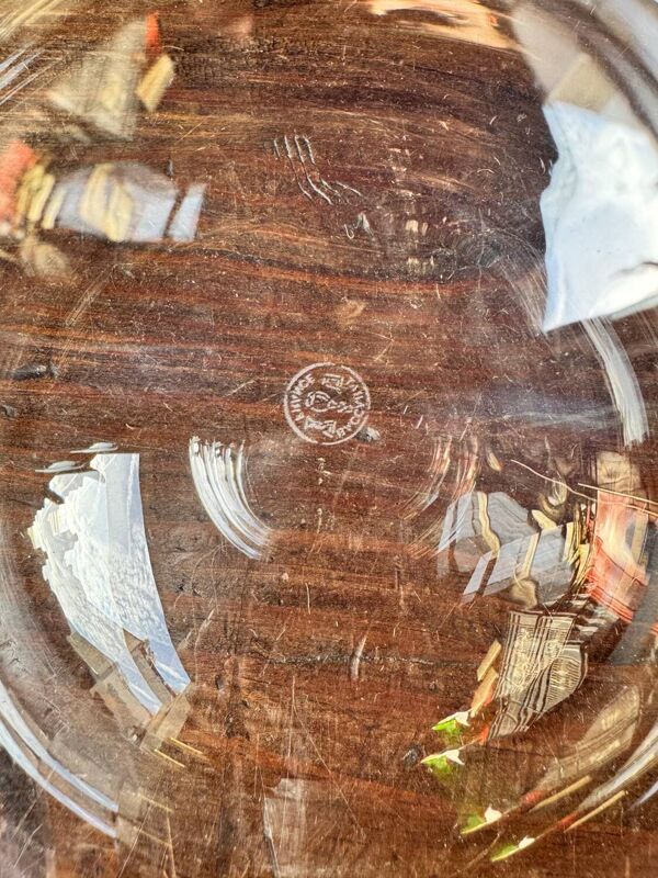 Coupe à caviar en cristal de Baccarat. Années 90