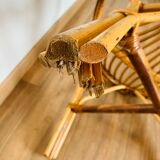 Pair of adult rattan armchairs