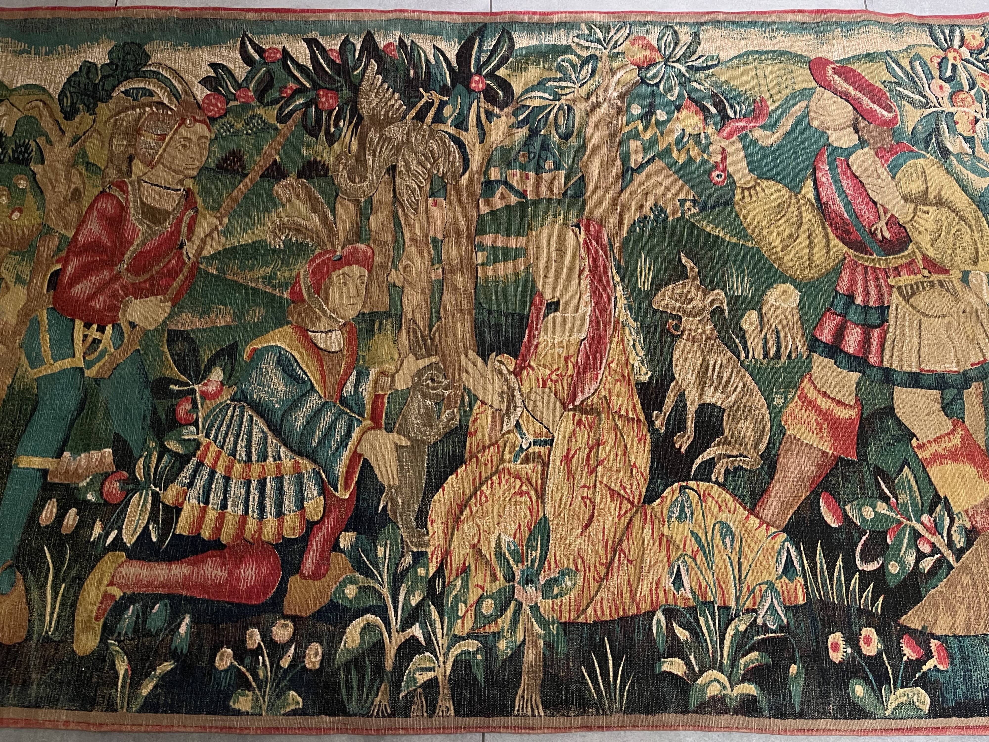 "Falcon Hunting" Wall Hanging Tapestry