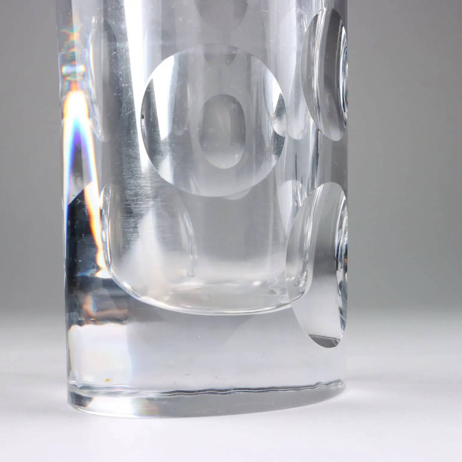 Vintage crystal vase Sèvres France 20th Century