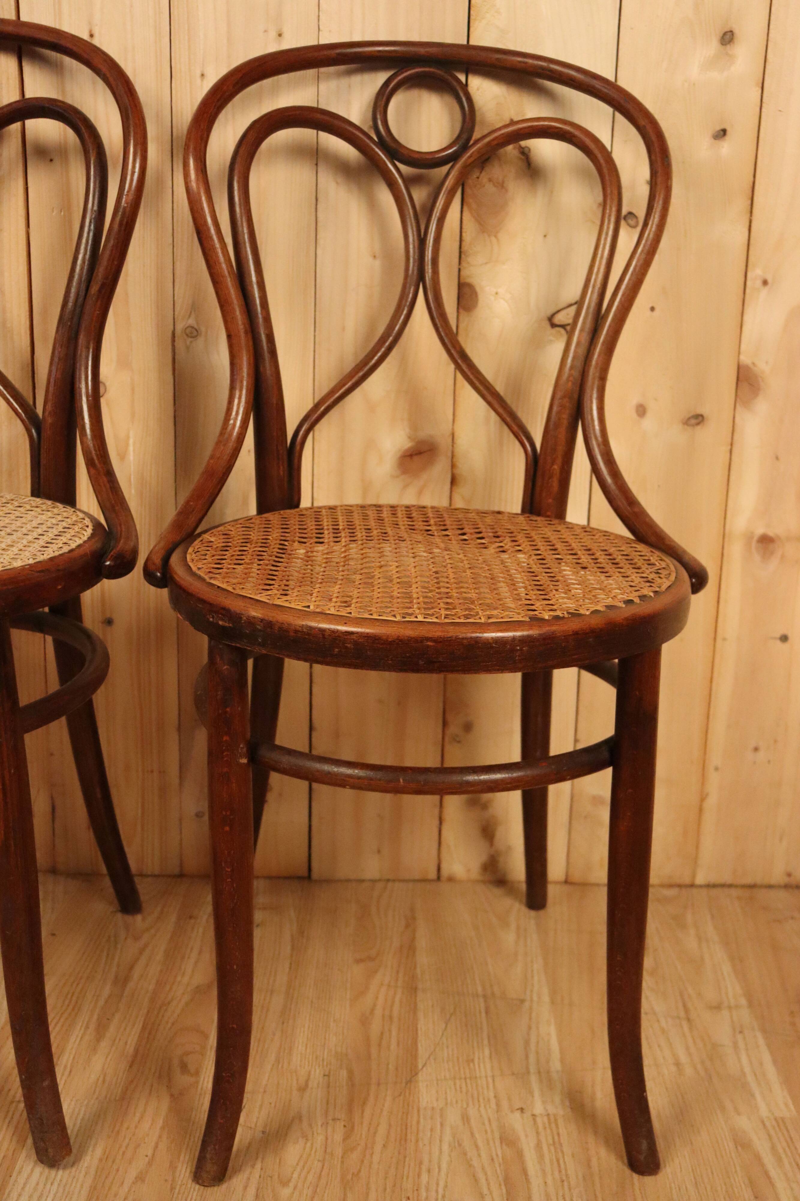 Paire de chaises bistrot n°19 Fischel