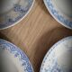 Set of 4 blue mismatched plates 2