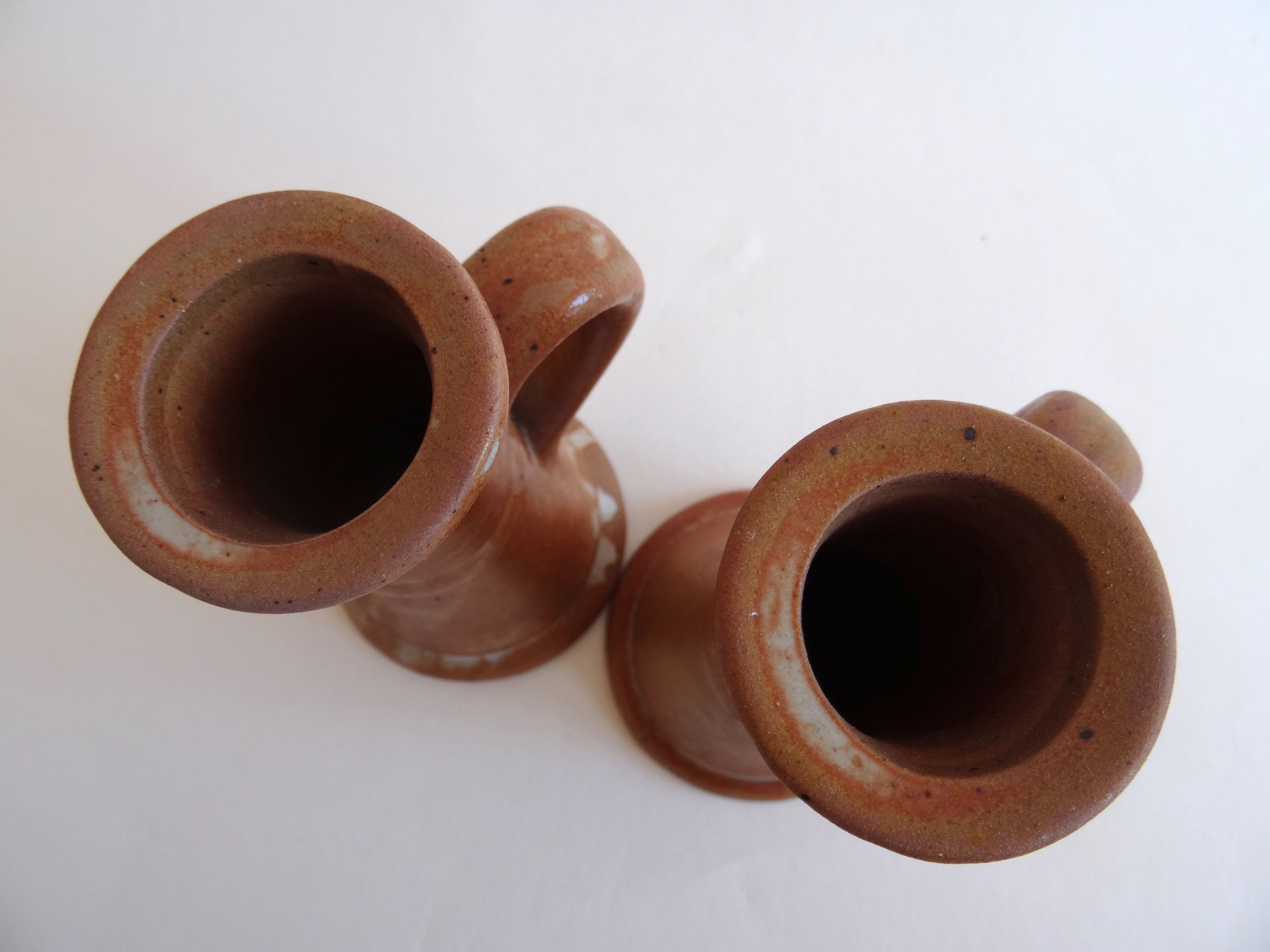 Pottery sandstone candle holders