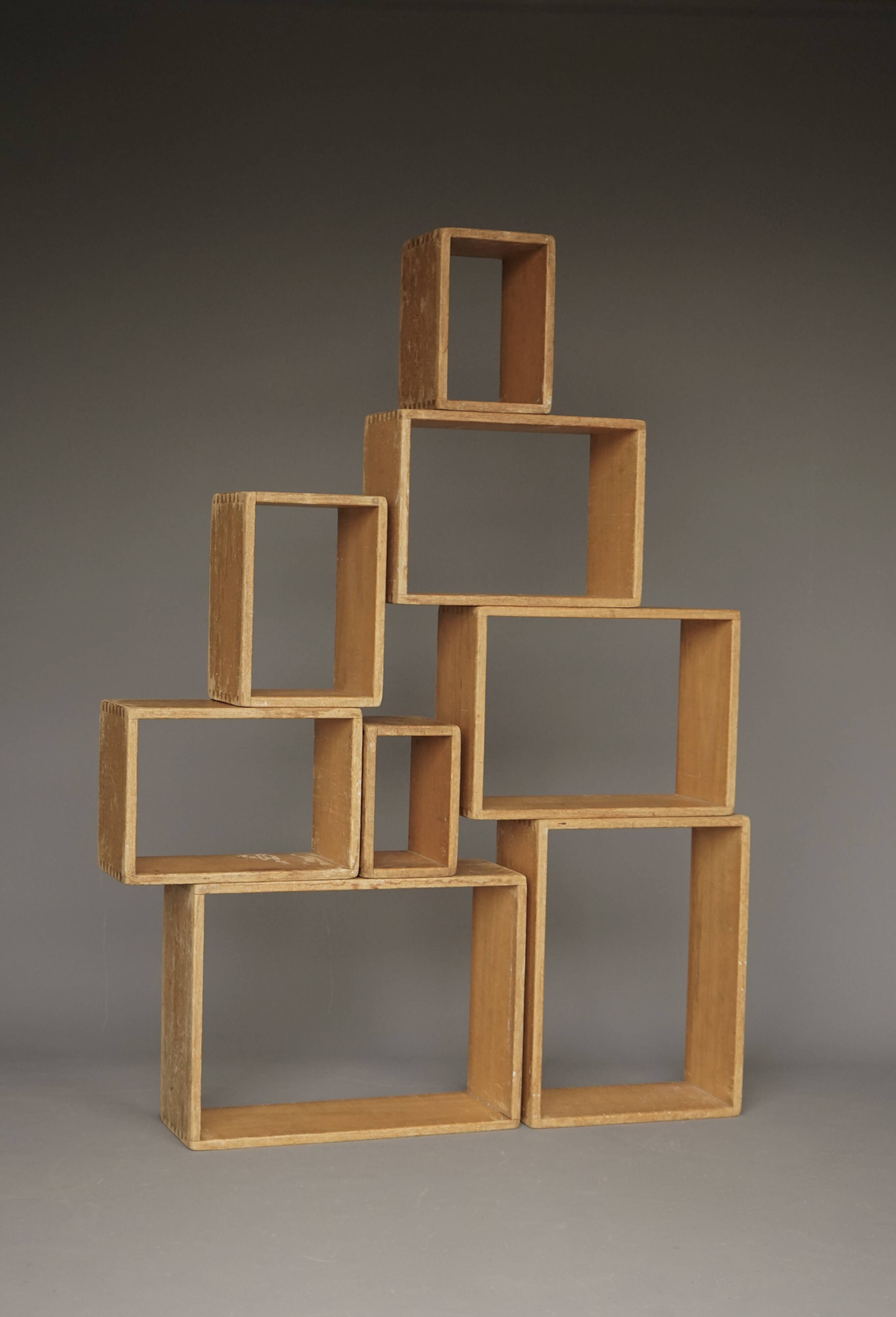 Blocs d'étagères modulaires, ensemble de 8, années 1950