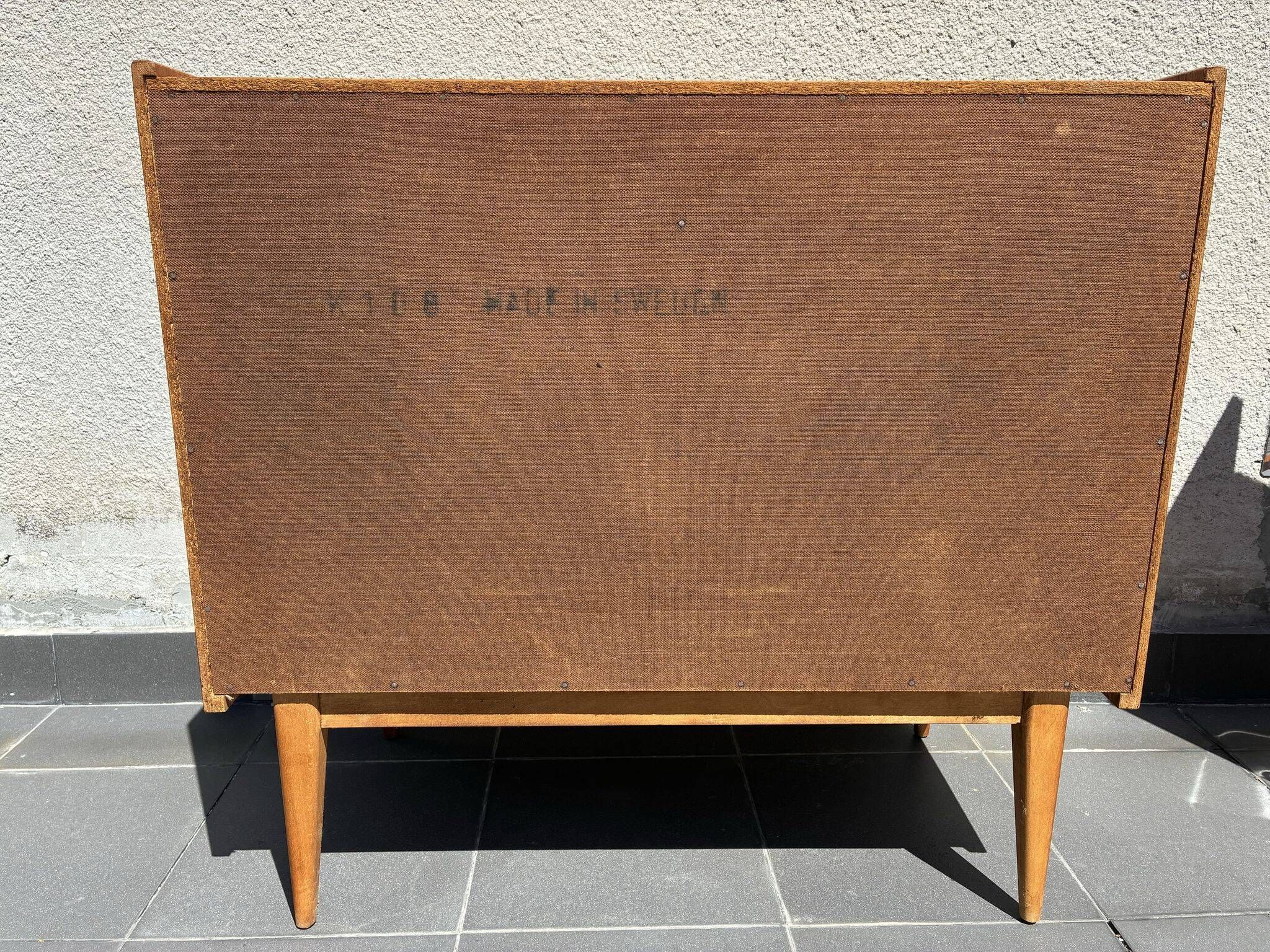 Swedish teak bookcase with cabinet, 1960s