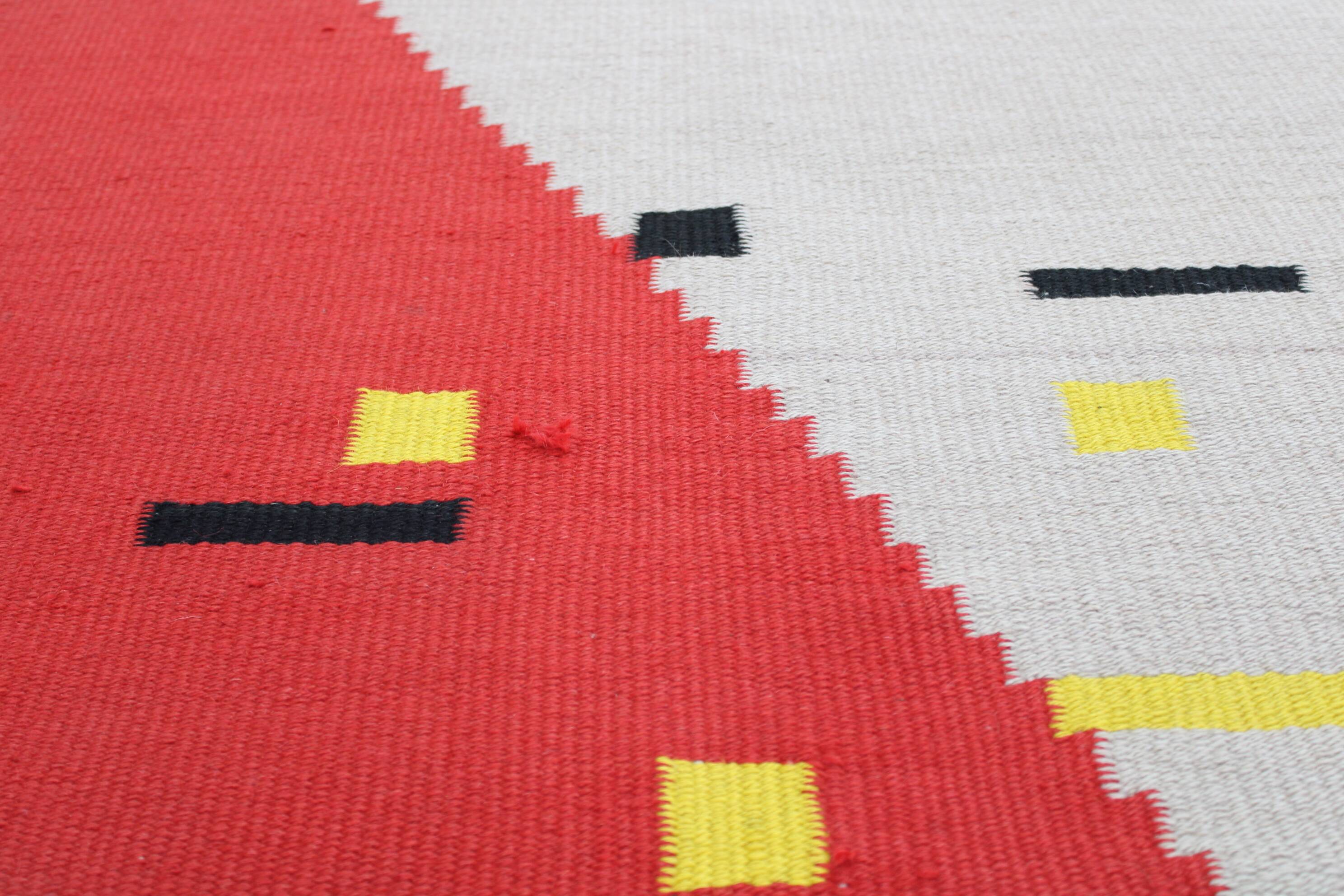 1960s Wool Abstract Rug, Czechoslovakia