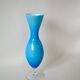 Designer vase in blue opaline from the 60s
