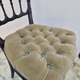 Napoleon III chair in blackened wood, 19th century