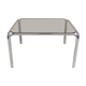 Table basse vintage metal chromé et verre, années 1970