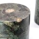 Serre livres cylindriques en marbre vert, années 70