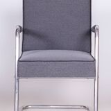 Restored Bauhaus Armchair, by Karel Josef Říha, New Upholstery, Czech, 1930s