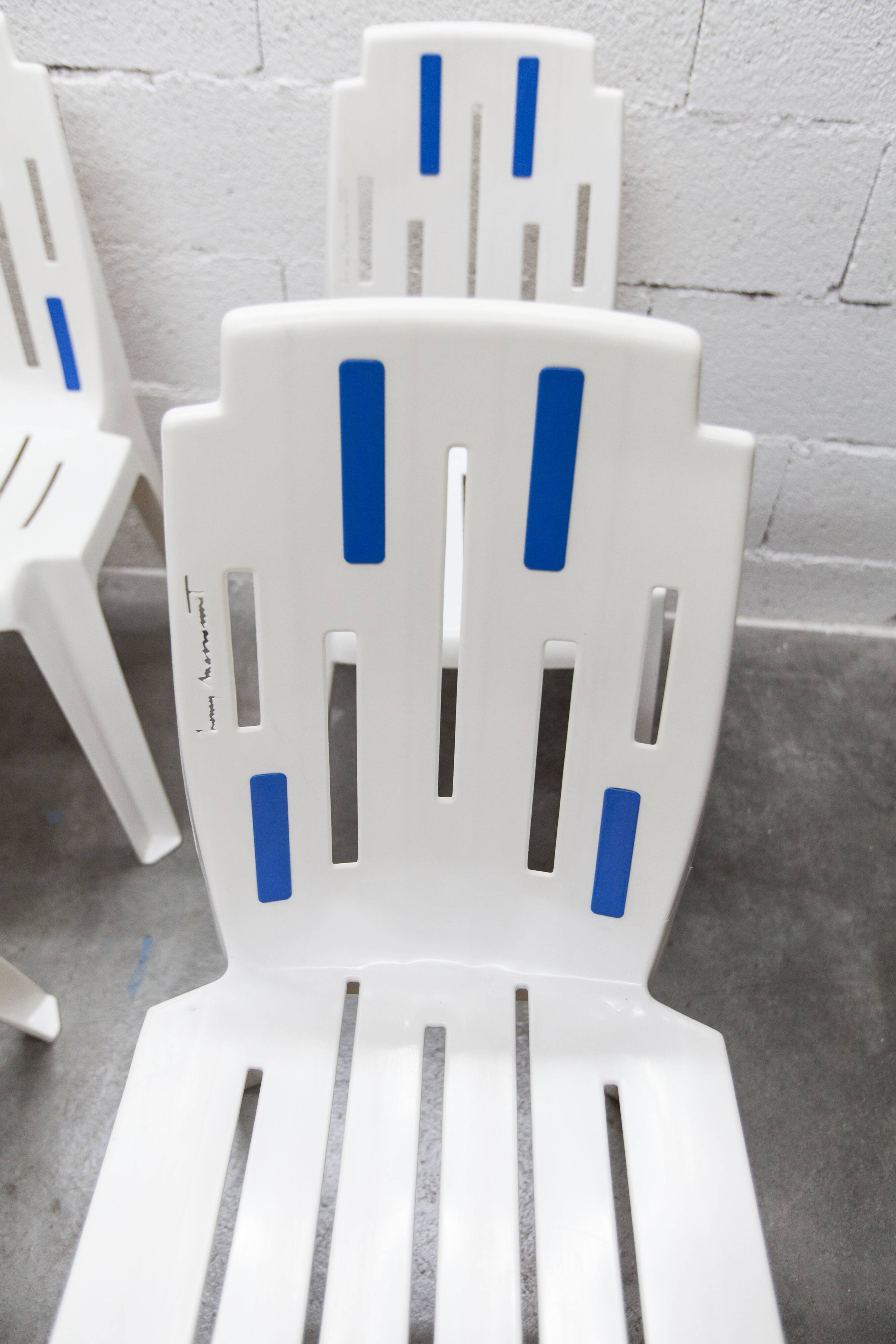 6 Mambo design chairs by Pierre Paulin, Henry Massonet line, by Stamp 1990.