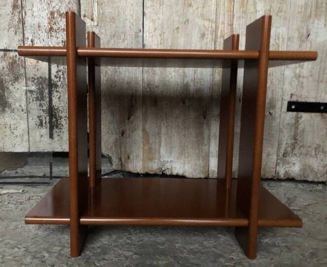 Old bedside table nightstand design wood 80s vintage