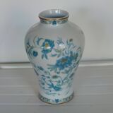 Haviland Limoges vase – Nankin turquoise and gold decoration – 17 cm