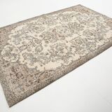 7x10 Vintage Faded Beige & Grey Anatolian Flatweave Vintage Area Rug