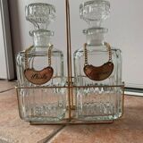 Whiskey and cognac decanter with support