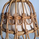 Vintage bamboo bedside lamp