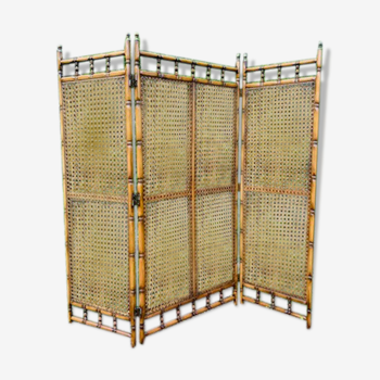 Vintage rattan screen