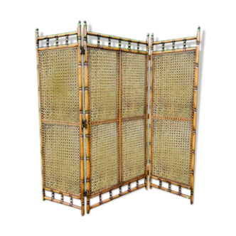 Vintage rattan screen