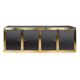 STYLISH 20thC BRASS & MIRRORED SIDEBOARD BY MICHEL PIGNERES c.1970