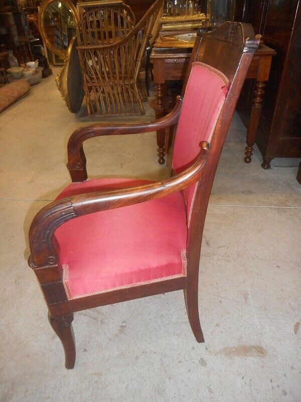 Empire armchair in mahogany of the 19th siecle no. 11
