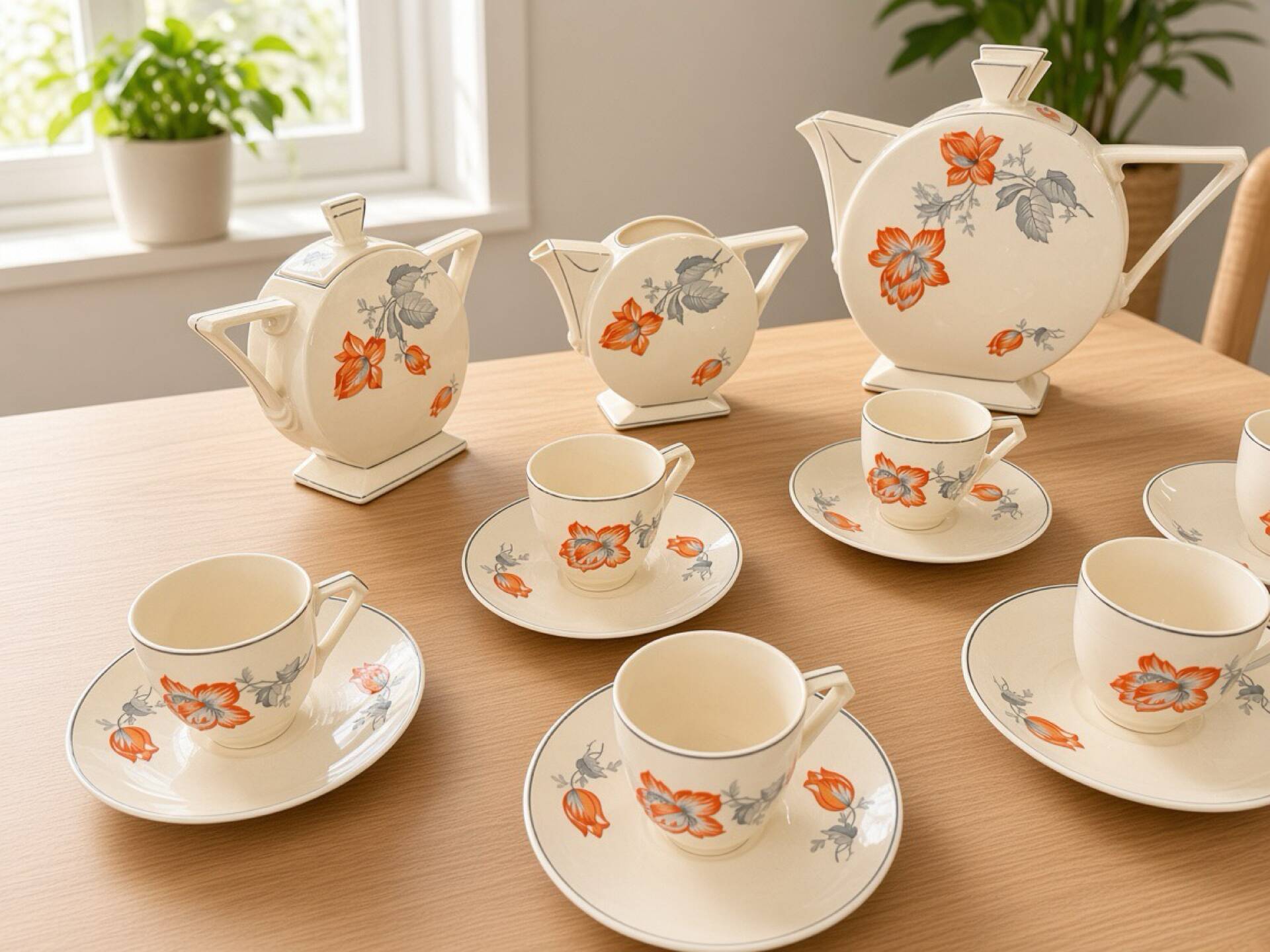 Service à café Royal Dux Bohemia Art Deco