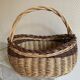 Panier osier bicolore