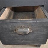 Wooden postal sorting desk.