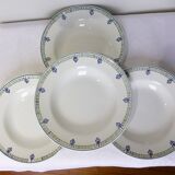 4 vintage St Amand deep plates 211257