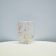 White square vase of pink spots from Denmark