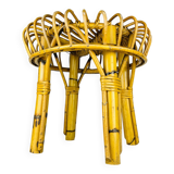 Vintage rattan stool, Italy, 1960s