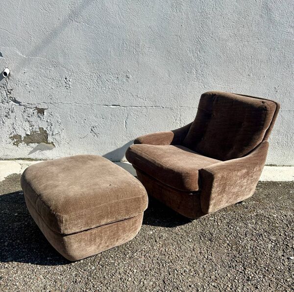 fauteuil et ottoman  Michel Cadestin pour Airborne