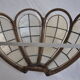 Wall light mother-of-pearl and bamboo flower shape