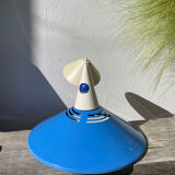 Suspension en métal brillant bleu