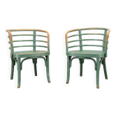 Rare Set of Two Bauhaus Armchairs B 246 by Josef Frank for Thonet, 1930s
