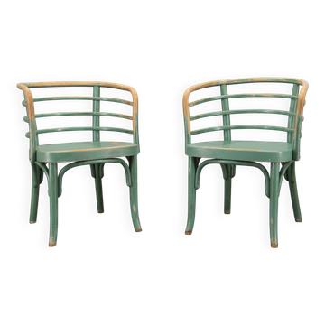 Rare Set of Two Bauhaus Armchairs B 246 by Josef Frank for Thonet, 1930s