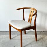 Chaise en hêtre massif, Danemark années 60-70