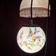 Suspension cascade triple globes anciens verre et opaline