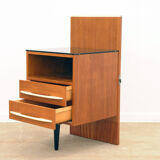 Table de chevet du milieu du siècle entièrement rénovée par Mojmír Požár, années 1960, Tchécoslovaquie