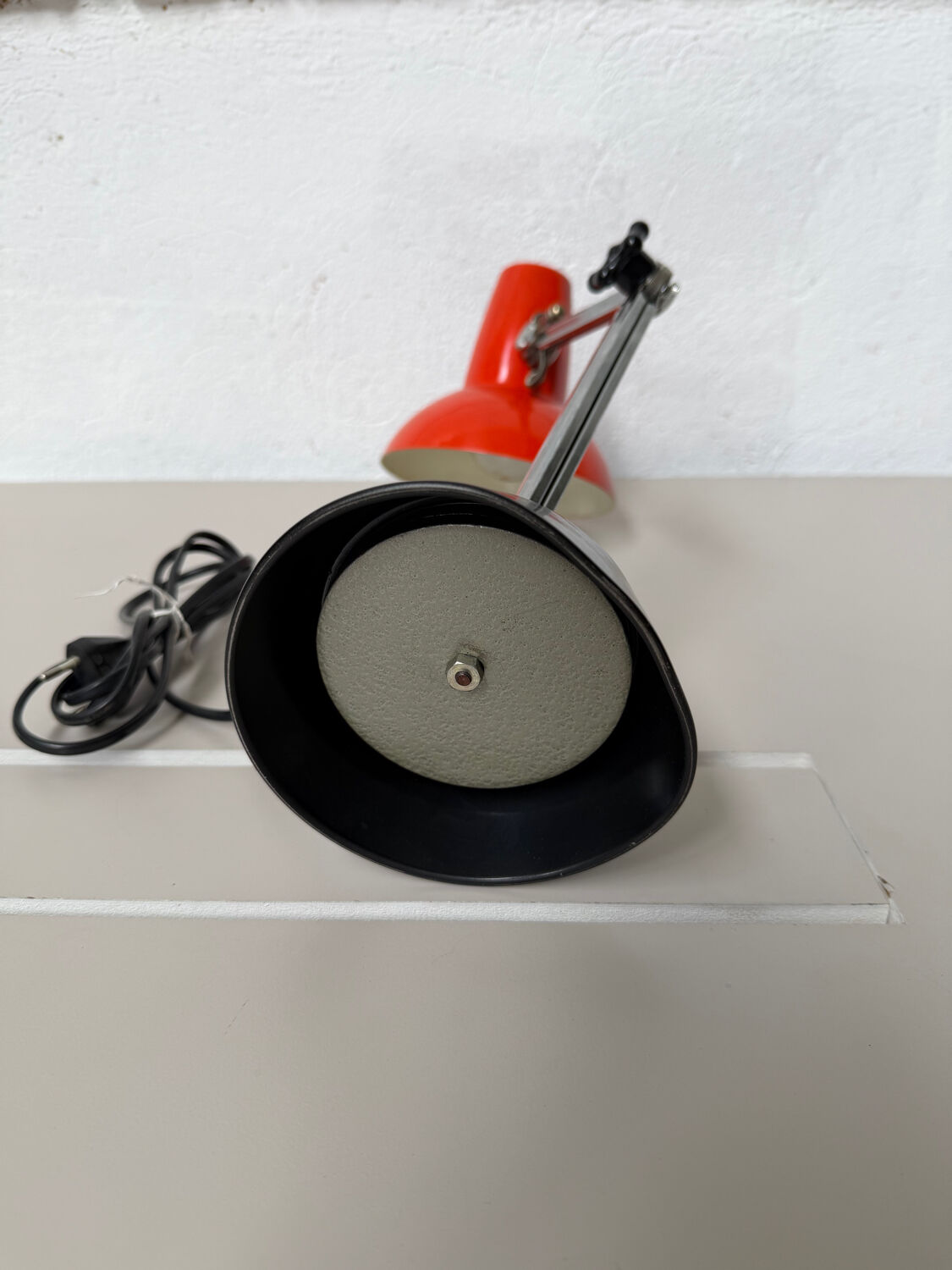 Design desk lamp 70 black and orange metal