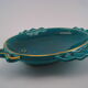 Empty cup stylized fish pocket green earthenware enamelled VERCERAM 1950 to 1970