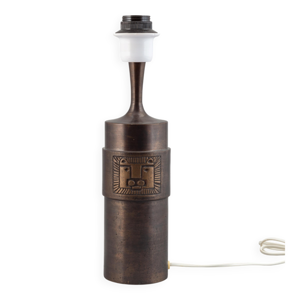 Lampe de bureau Stig Blomberg en bronze coulé, Suède, 1960, signée