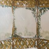 Signed watercolour painting "Provençal table under the arbor"