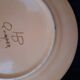 Old HB Quimper Plate Ceramic Geometric Floral Design Brown Yellow