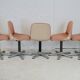 5 chairs "space age", Wilkhahn edition, plastic shells, star steel base. Circa 1970