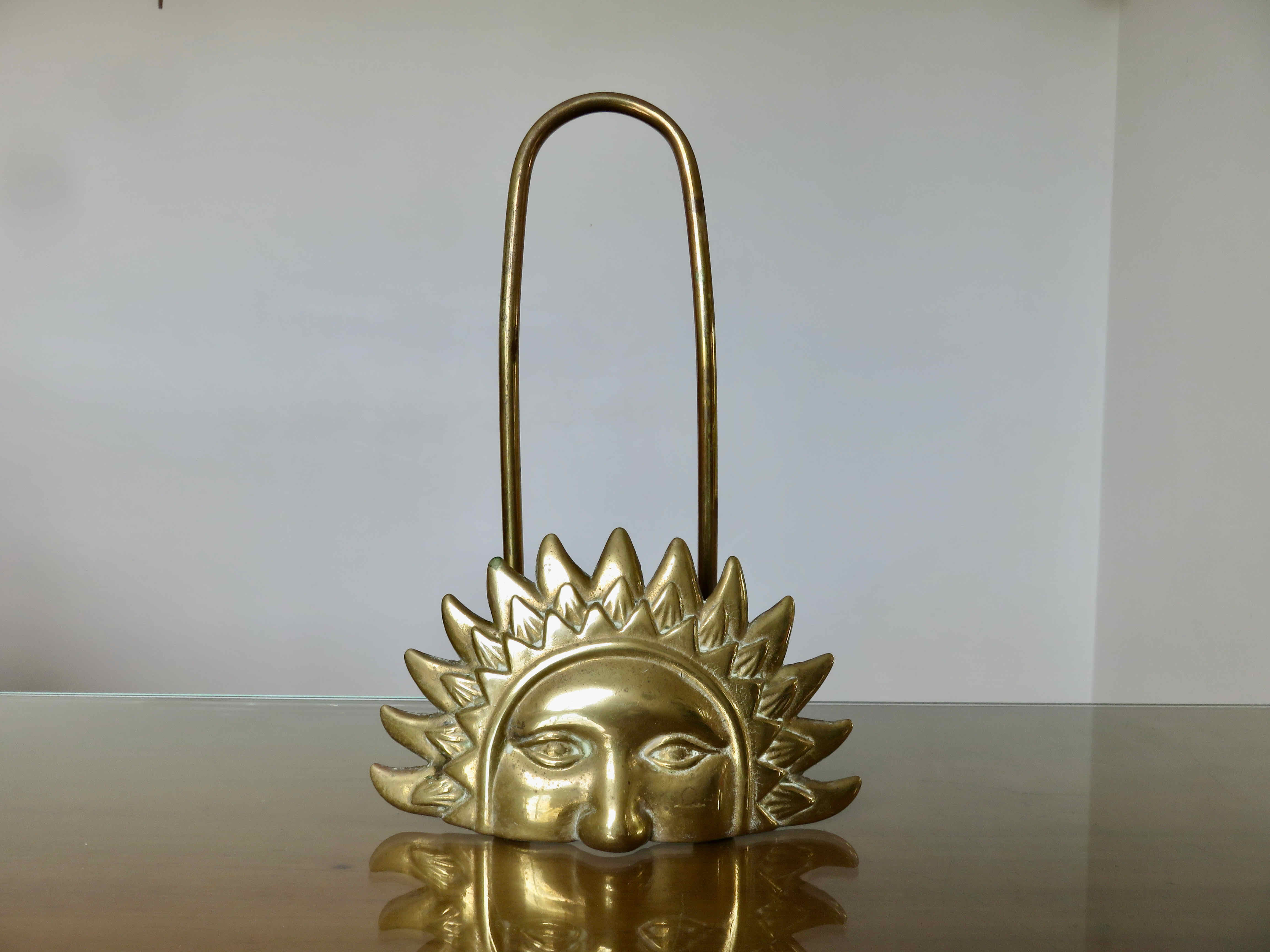 Letter holder "sun" brass 60s 70s