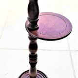 Ashtray on rustic wood stand circa 1970