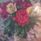 Tableau nature morte au bouquet de roses